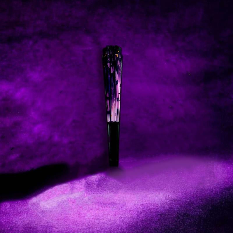 Rainbow Clacking Fan Hand Folding Fan with Original Kawaii Anime Magical Girl Inspired Angel Wings Artwork