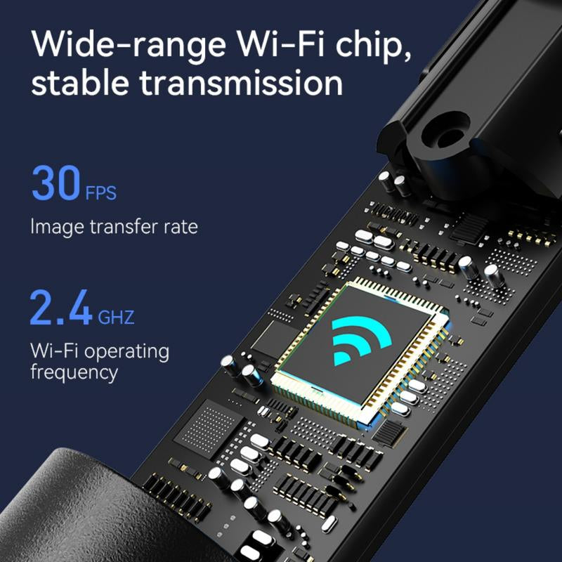 Ear Wax Removal Tool Camera, Ear Wash with 1080P High-Definition Camera, Illuminated Otoscope, Ear Wax Removal Kit with 6 Replacement Ear Tips, Suitable for Iphone, Ipad, Android Phones (Black)