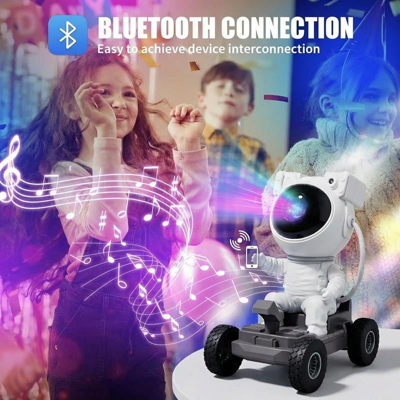 Projector Bedroom Lunar Rover Projection Lamp Astronaut Moon Car Design 360 Degree Galaxy Star Night Light Home Bedroom Decor Trending Space Gift for Kids Adults LED Projection Lamp with USB Power Romantic Atmosphere Room Party Mood Light Holiday Gift