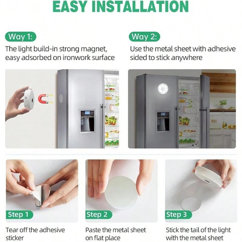 5/10Pcs USB Rechargeable Motion Sensor LED Night Lights - Warm & White, Automatic On/Off, Long-Lasting Battery, Compact Design for Stairs, Bedrooms, Cabinets & Wardrobes, Perfect Holiday Gift, Motion Sensor Light Indoor Rechargeable
