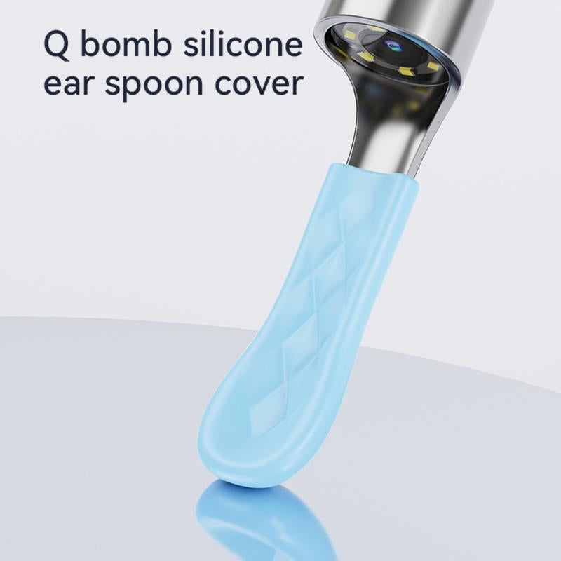 Ear Wax Removal Tool Camera, Ear Wash with 1080P High-Definition Camera, Illuminated Otoscope, Ear Wax Removal Kit with 6 Replacement Ear Tips, Suitable for Iphone, Ipad, Android Phones (Black)