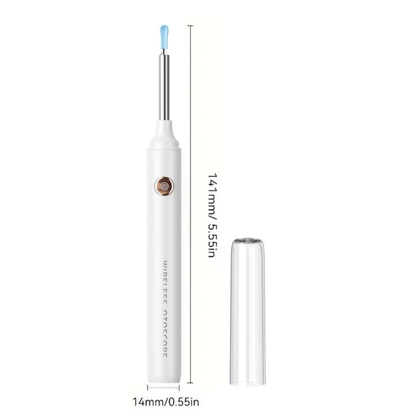 Ear Wax Removal Tool Camera, Ear Wash with 1080P High-Definition Camera, Illuminated Otoscope, Ear Wax Removal Kit with 6 Replacement Ear Tips, Suitable for Iphone, Ipad, Android Phones (Black)