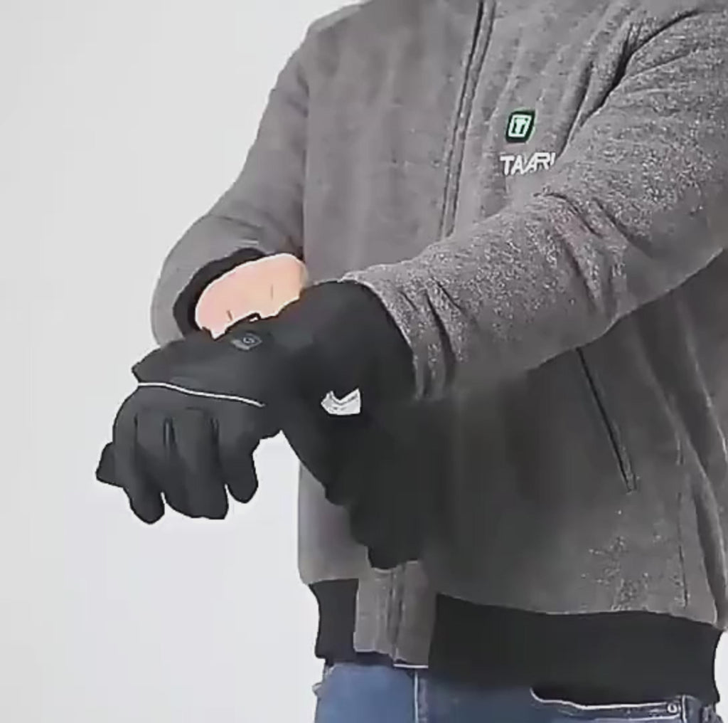 Modura™ Heated Electric Gloves with Detachable Thumb and Index Finger, 3-Speed Temperature Adjustment, Rechargeable Hand Warmer, Thermal Gloves, Cycling Gloves.