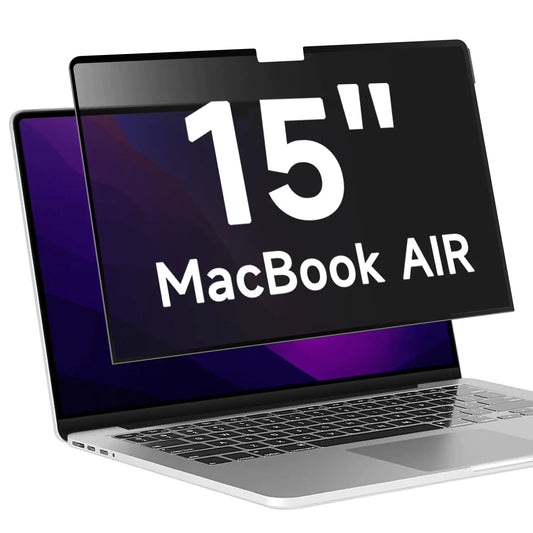 ANTOGOO V Upgrade Privacy Screen Compatible with MacBook Air 15 Inch M2/M3 A2491 A3114 Removable Anti Blue Light Glare Privacy No Magnetic No Glue